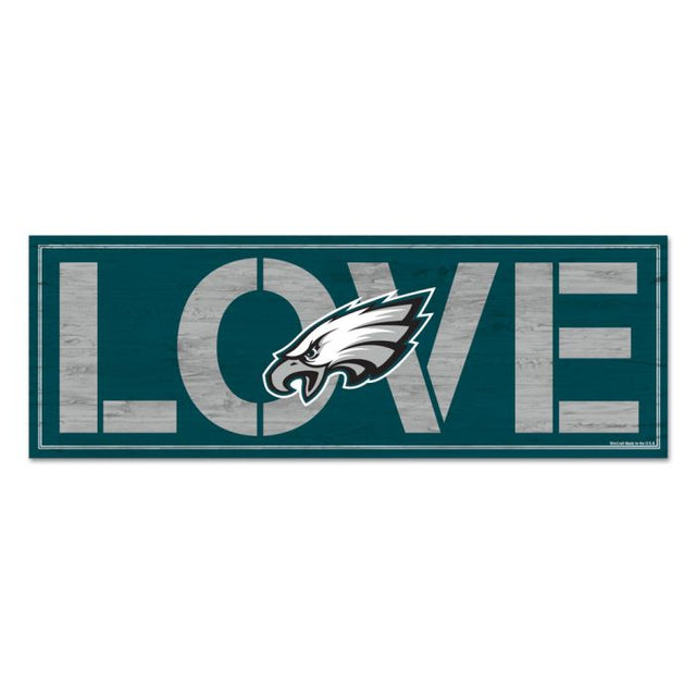 Letrero de madera de los Philadelphia Eagles, 8" x 23", 1/4" de grosor