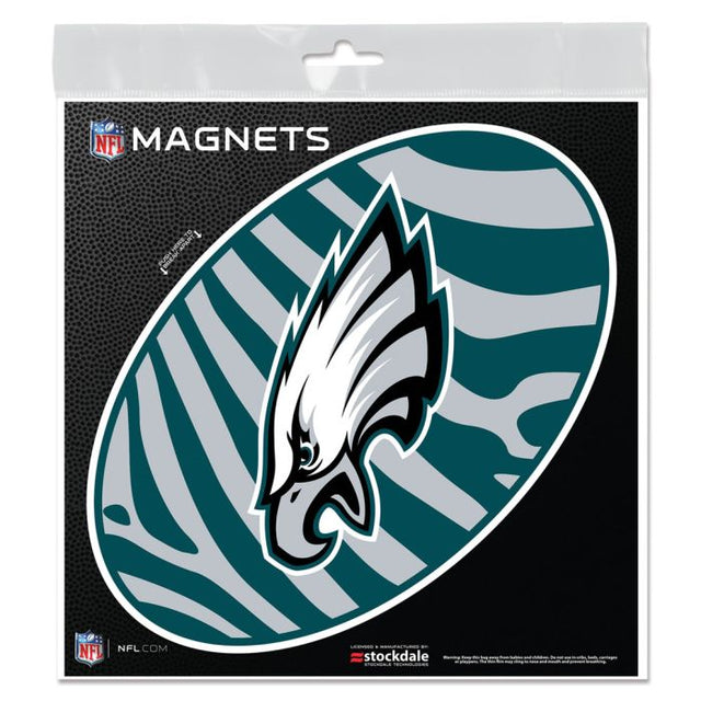Imanes para exteriores ZEBRA de los Philadelphia Eagles, 6" x 6"
