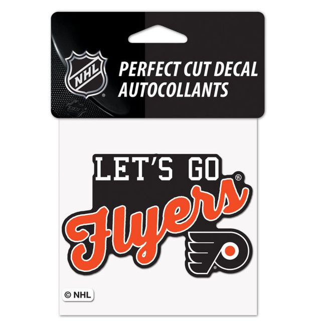 Philadelphia Flyers SLOGAN Perfect Cut Color Decal 4" x 4"