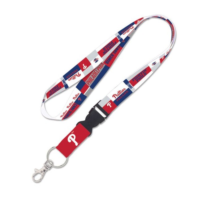 Philadelphia Phillies color block Lanyard w/detachable buckle 1"