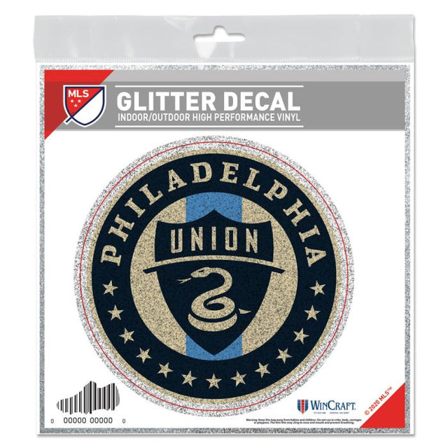 Philadelphia Union Decal Glitter 6" x 6"