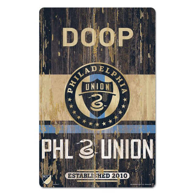 Philadelphia Union Wood Sign 11" x 17" 1/4" thick