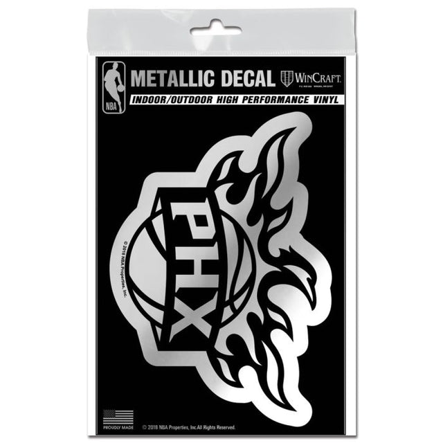 Calcomanía metálica de los Phoenix Suns de 3" x 5"