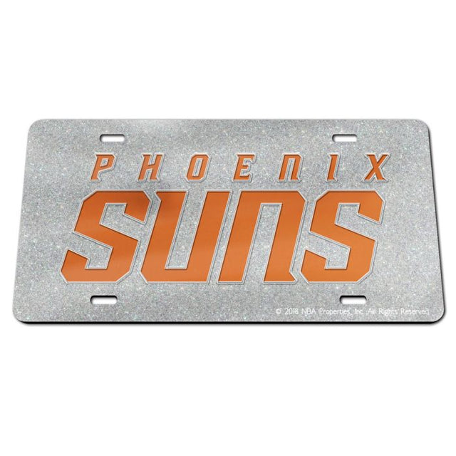Placa de matrícula acrílica especial con purpurina de los Phoenix Suns