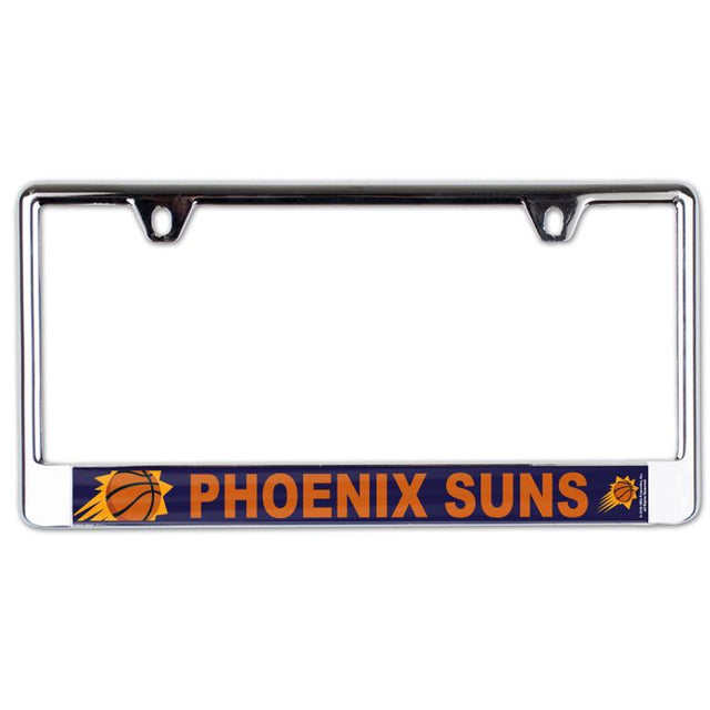Marco para matrícula MEGA de Phoenix Suns impreso en blanco
