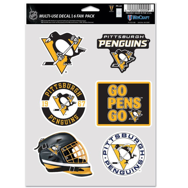 Pittsburgh Penguins Multi Use 6 fan pack