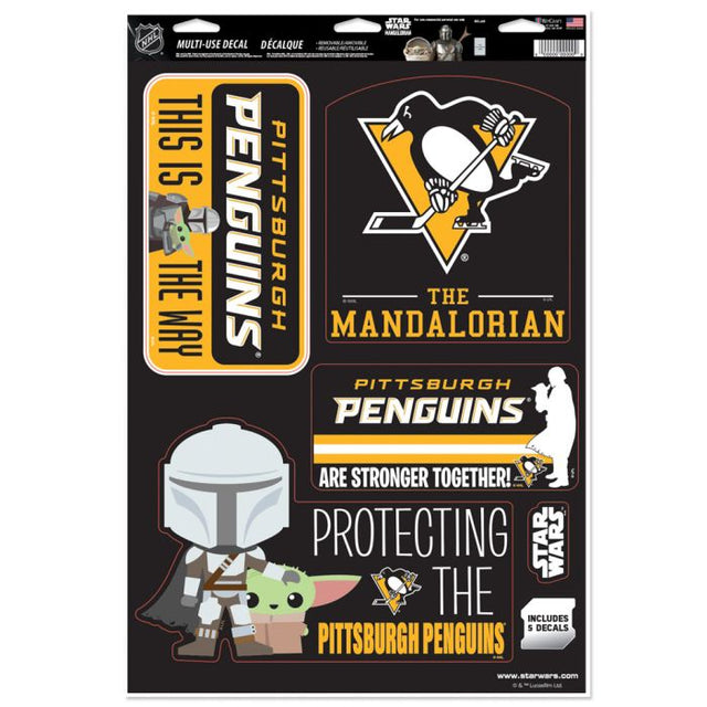 Pittsburgh Penguins / Star Wars Mandalorian Multi-Use Decal 11" x 17"