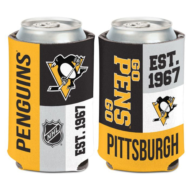 Pittsburgh Penguins color block Can Cooler 12 oz.