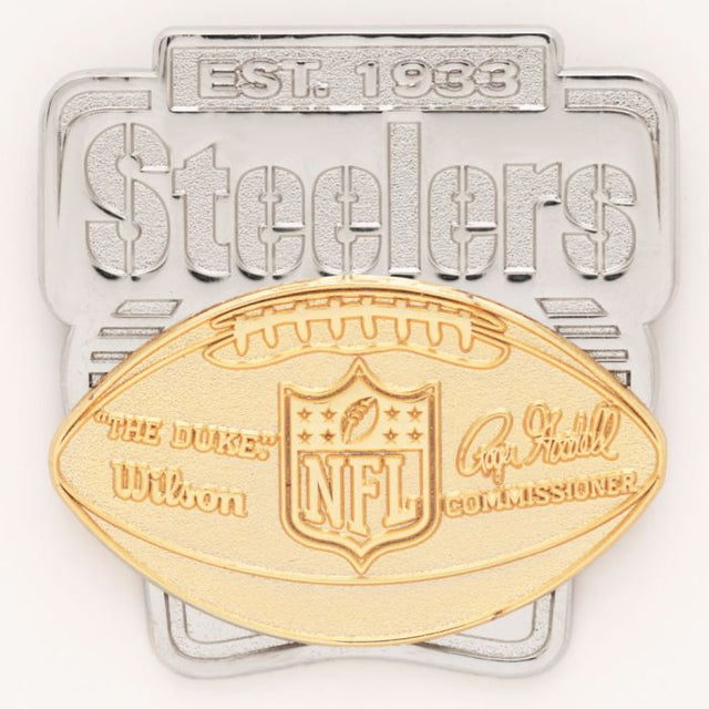 Tarjeta de joyería con pin de colección de los Pittsburgh Steelers