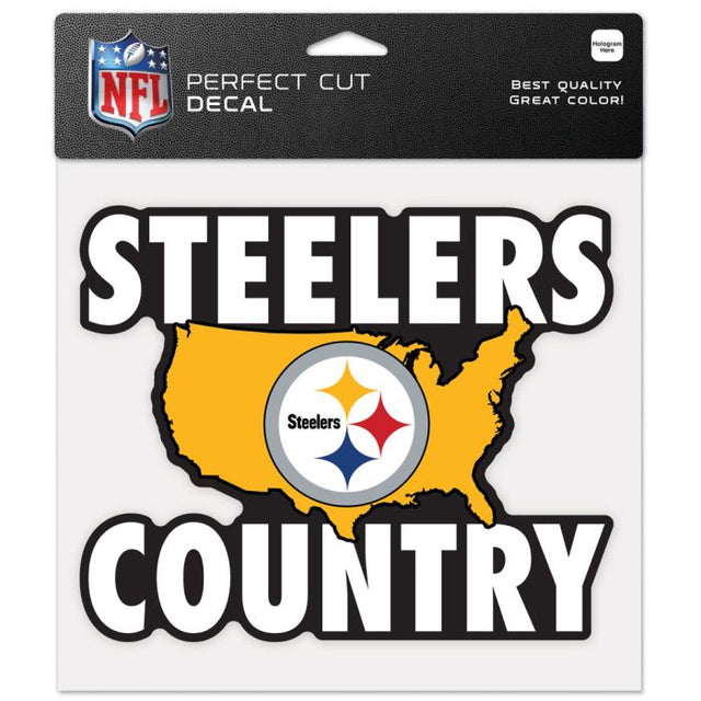 Pittsburgh Steelers Slogan Perfect Cut Color Decal 8" x 8"