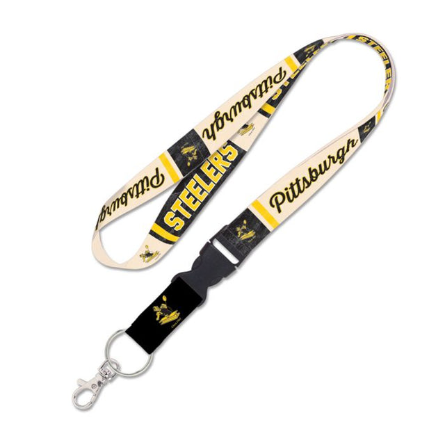 Pittsburgh Steelers VINTAGE Lanyard w/detachable buckle 1"