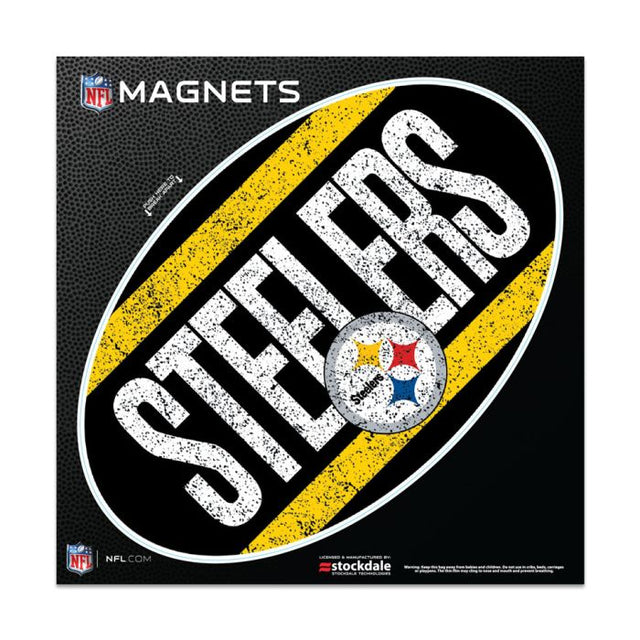 Pittsburgh Steelers VINTAGE Outdoor Magnets 6" x 6"
