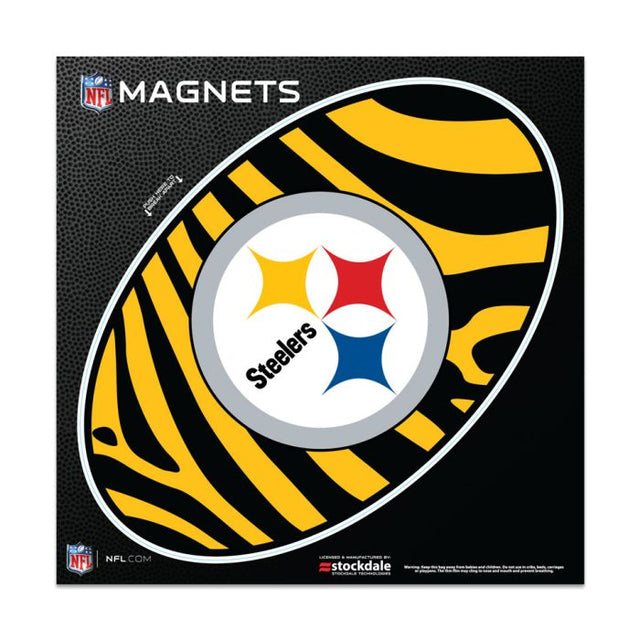 Pittsburgh Steelers ZEBRA Outdoor Magnets 6" x 6"