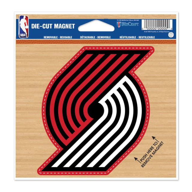 Imán troquelado de los Portland Trail Blazers de 4,5" x 6"