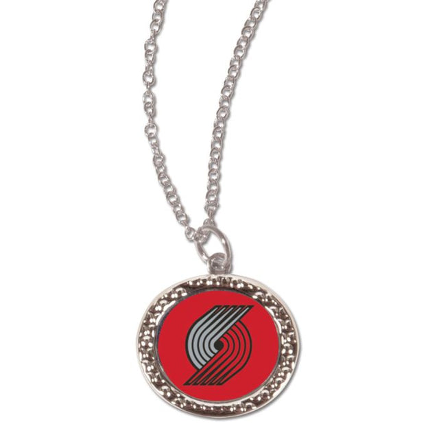 Collar con dije de los Portland Trail Blazers y tarjeta de joyería