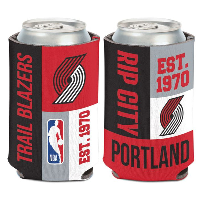 Portland Trail Blazers color block Can Cooler 12 oz.