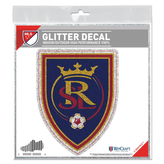 Real Salt Lake Decal Glitter 6" x 6"