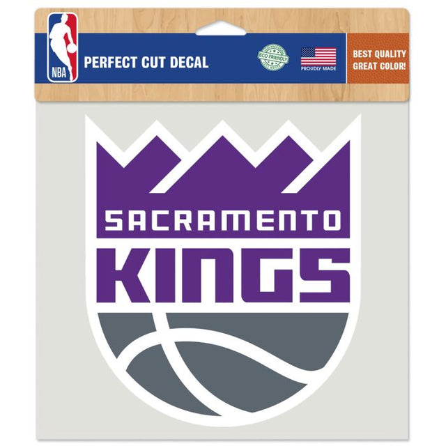 Calcomanía de color de corte perfecto de los Sacramento Kings de 8" x 8"