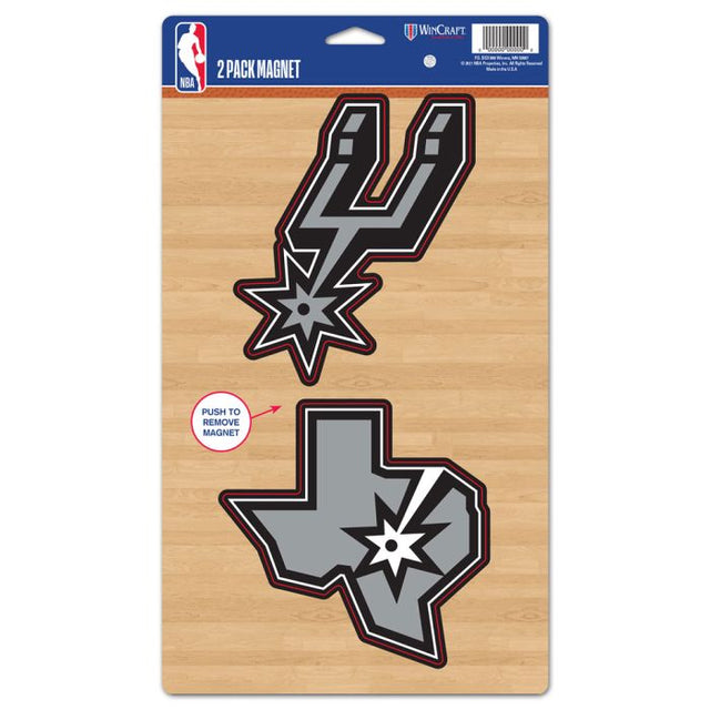 San Antonio Spurs 2 Pack Magnets 5" x 9"