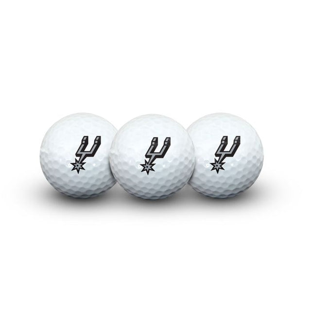 3 pelotas de golf de los San Antonio Spurs en formato concha