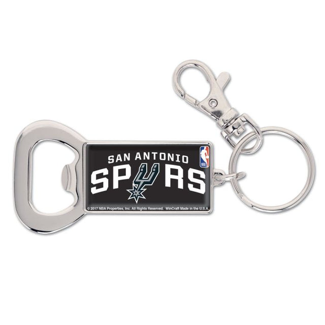 Llavero rectangular con abrebotellas de los San Antonio Spurs