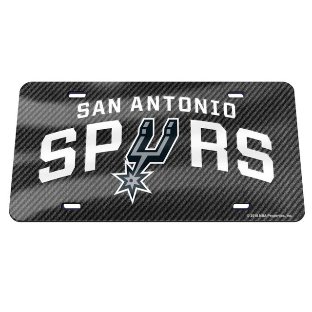 Matrícula acrílica especial de los San Antonio Spurs CARBON