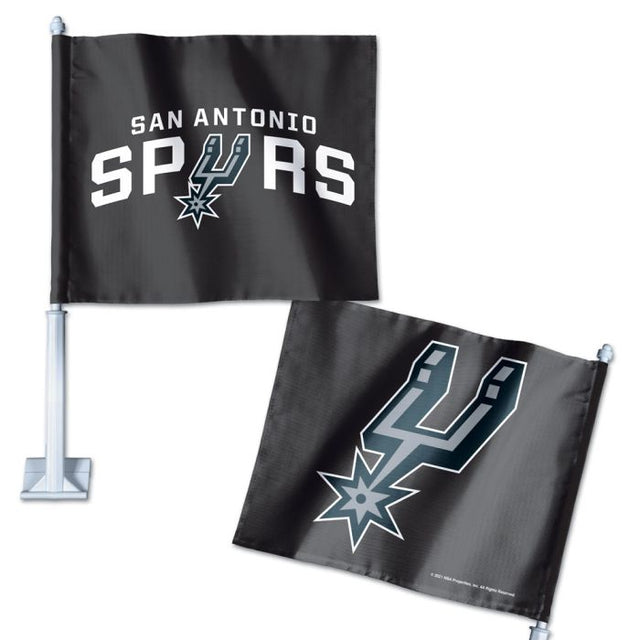 Bandera para auto de los San Antonio Spurs, 11,75" x 14"