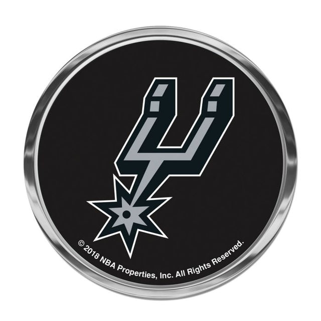Emblema de metal cromado abovedado de los San Antonio Spurs