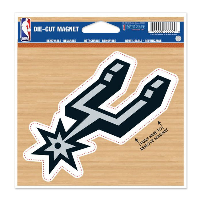 Imán troquelado de los San Antonio Spurs de 4,5" x 6"