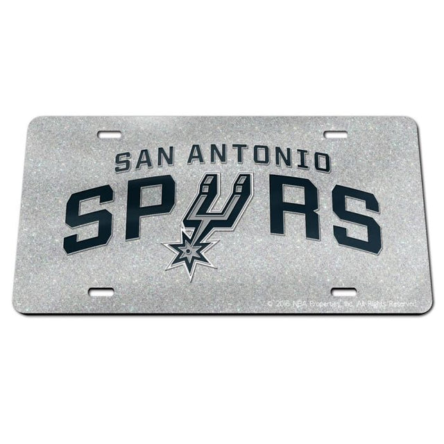 Matrícula acrílica especial con brillo de los San Antonio Spurs