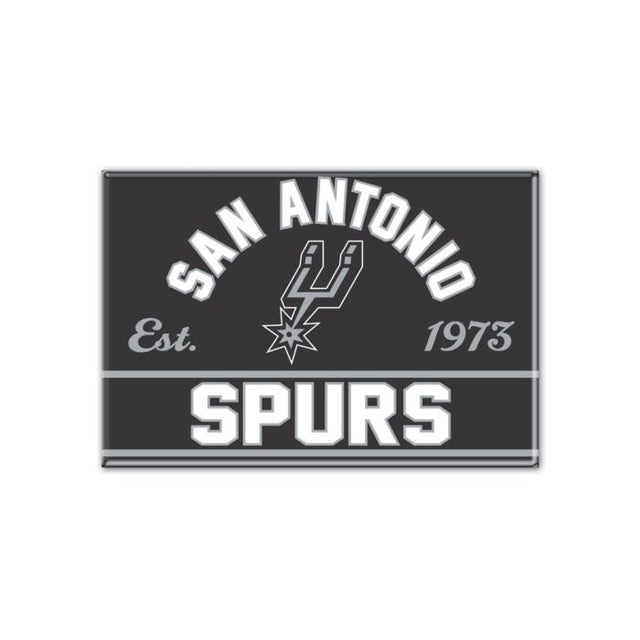 Imán de metal de los San Antonio Spurs de 2,5" x 3,5"