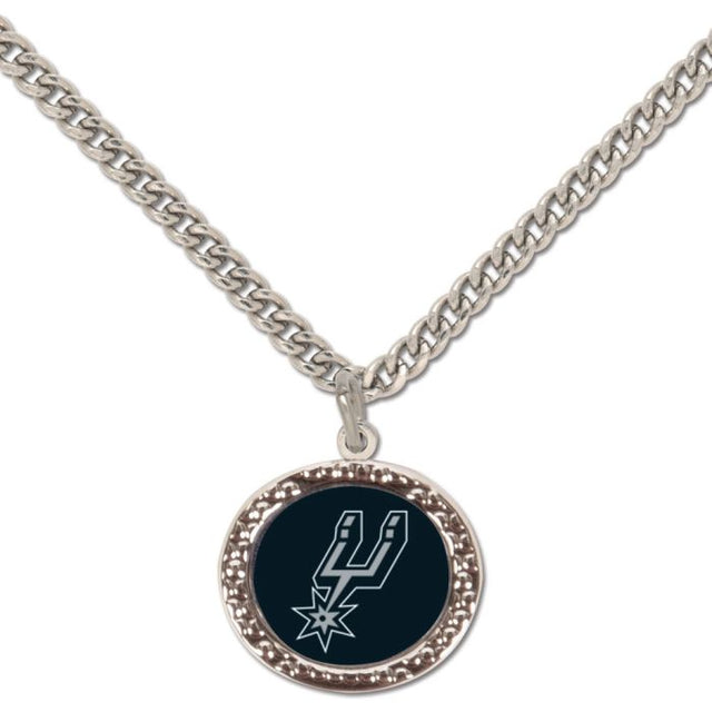 San Antonio Spurs Necklace w/Charm Jewelry Card