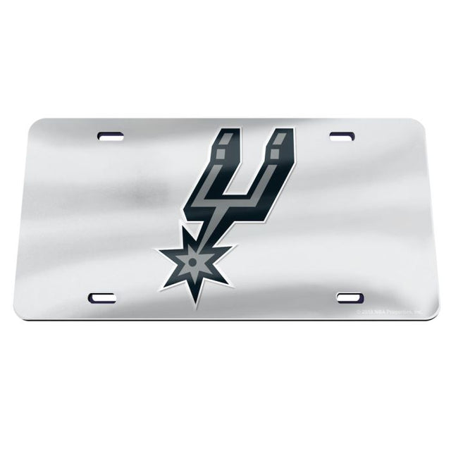 Matrícula especial acrílica color PLATA de los San Antonio Spurs
