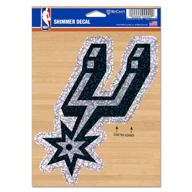 San Antonio Spurs Shimmer Decals 5" x 7"