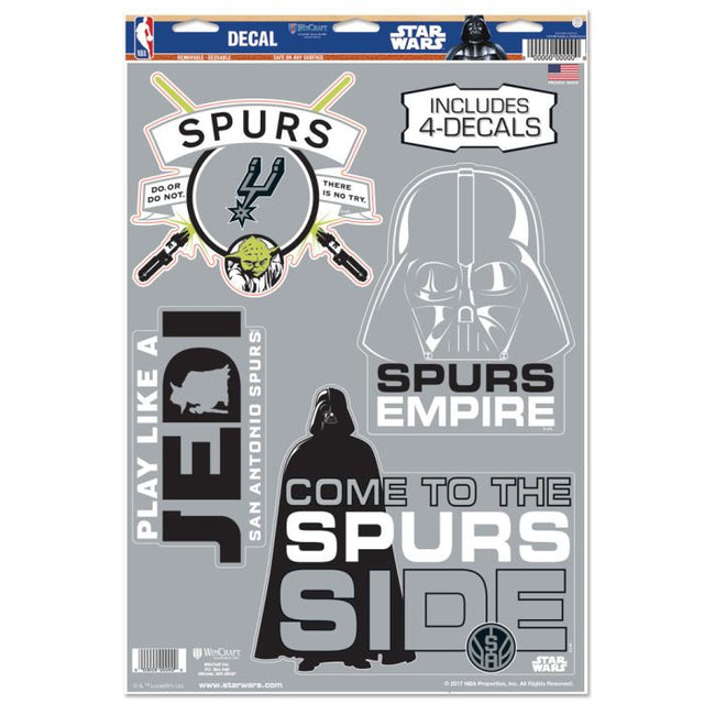 Calcomanía multiusos de Star Wars de los San Antonio Spurs, 11 x 17 pulgadas