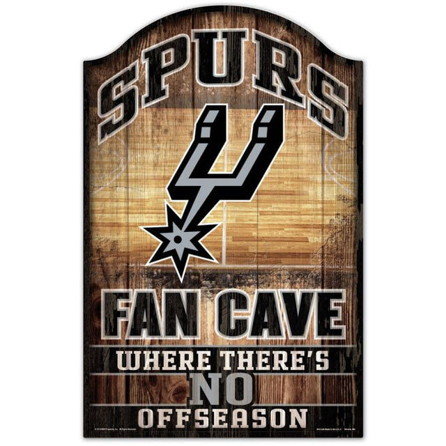 Letrero de madera de los San Antonio Spurs, 11" x 17", 1/4" de grosor