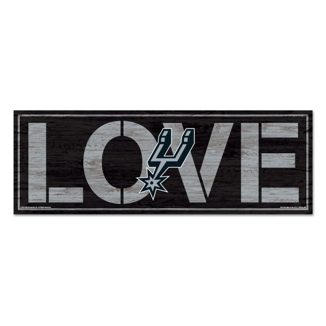 Letrero de madera de los San Antonio Spurs, 8" x 23", 1/4" de grosor