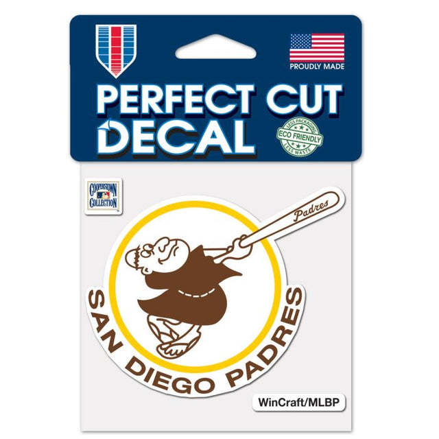 San Diego Padres / Cooperstown Cooperstown Perfect Cut Color Decal 4" x 4"