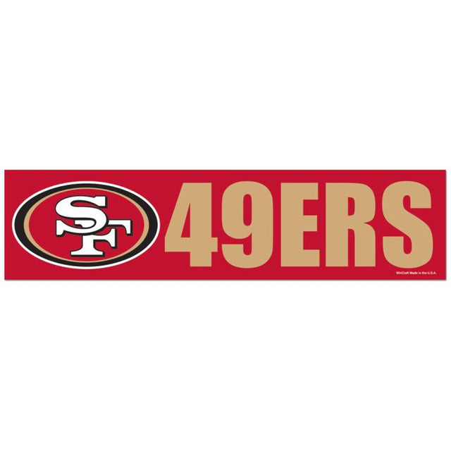 San Francisco 49ers Bumper Strip 3" x 12"