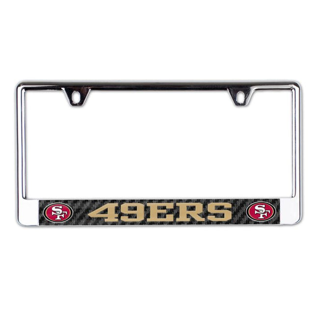 San Francisco 49ers CARBON Lic Plate Frame B/O Printed