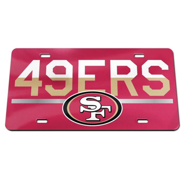 Matrícula acrílica especial COLOR DUO de los San Francisco 49ers