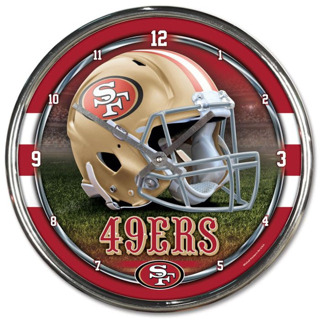 San Francisco 49ers Chrome Clock