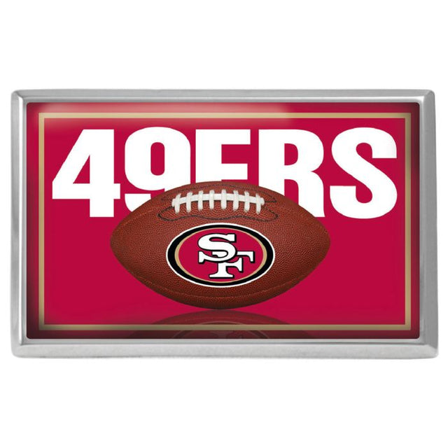 Emblema de metal cromado abovedado de los San Francisco 49ers