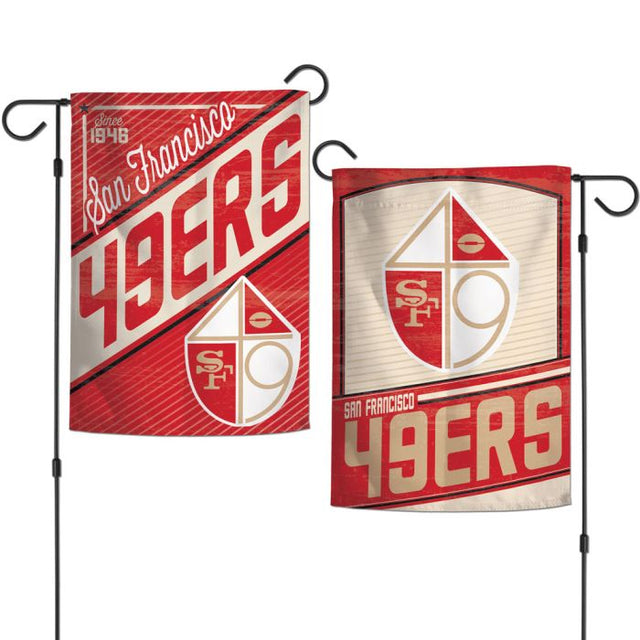 San Francisco 49ers / Classic Logo Retro Garden Flags 2 sided 12.5" x 18"