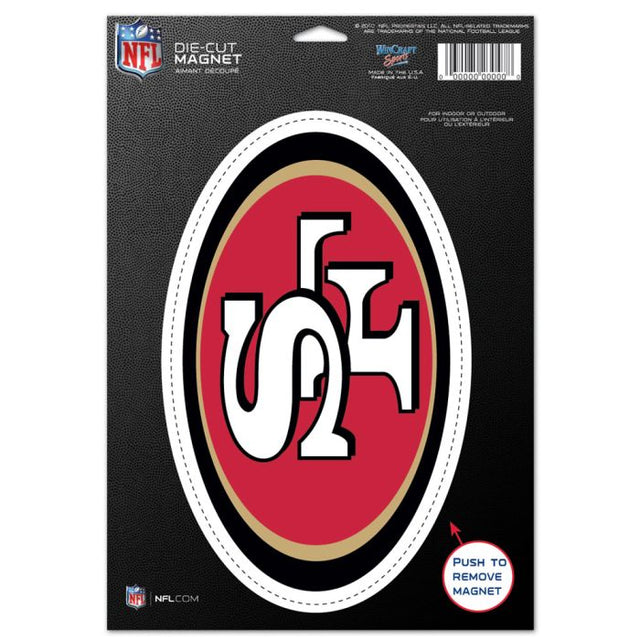 San Francisco 49ers Die Cut Logo Magnet 6.25" x 9"