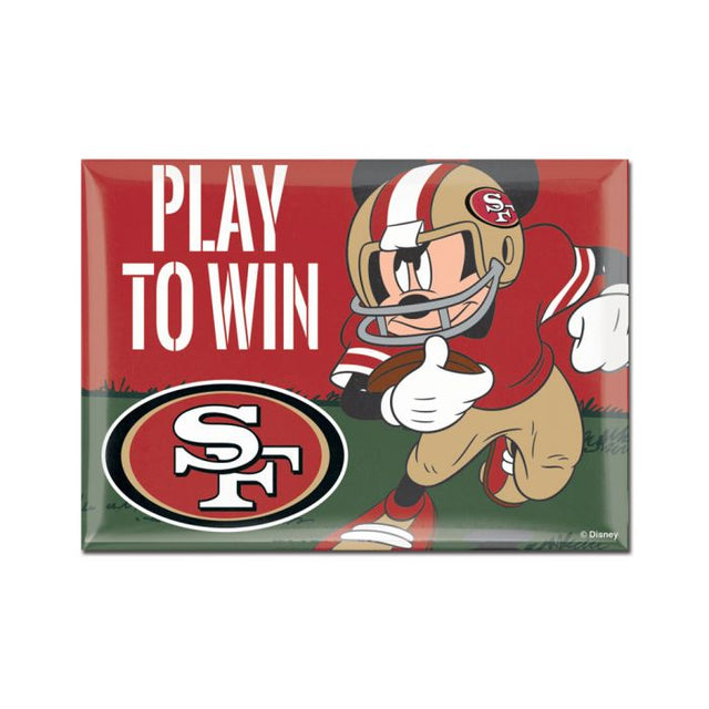 San Francisco 49ers / Disney Mickey Mouse Metal Magnet 2.5" x 3.5"