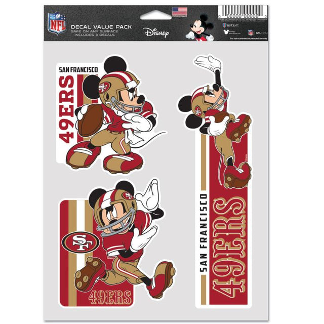 San Francisco 49ers / Disney Mickey Mouse Multi Use 3 Fan Pack