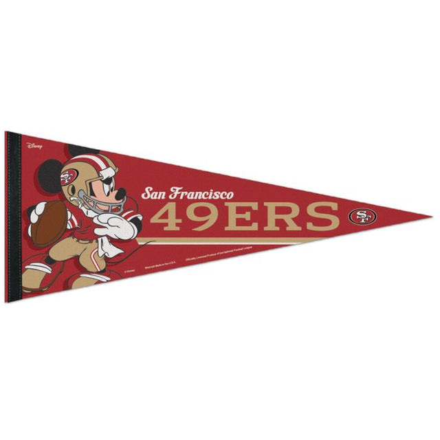 San Francisco 49ers / Disney Mickey Mouse Premium Pennant 12" x 30"