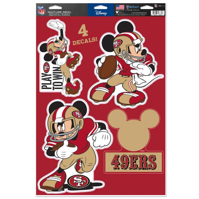 San Francisco 49ers / Disney Multi-Use Decal 11" x 17"