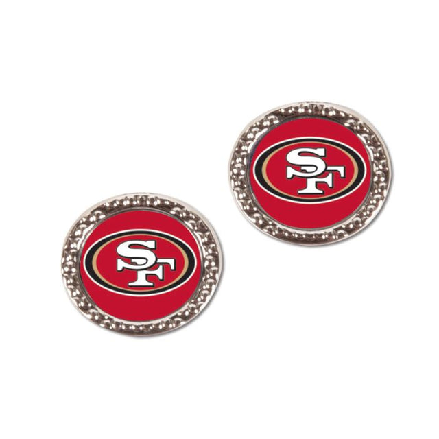 San Francisco 49ers Earrings Jewelry Carded Round